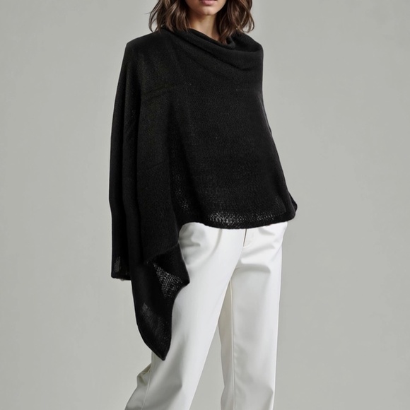 Portolano Cashmere Poncho Openwork - Picture 2 of 2